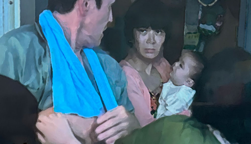 極悪女王 香という名の赤ちゃんのシーンのイラスト