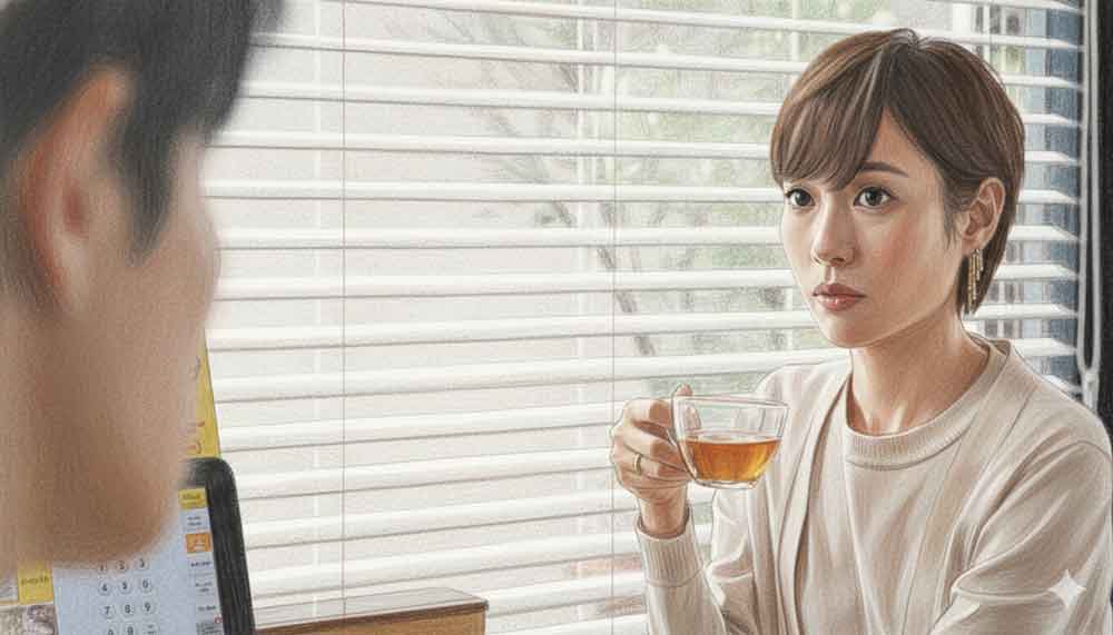 リブート 一香 考察 イラスト 儀堂の言葉に複雑な表情を見せる一香