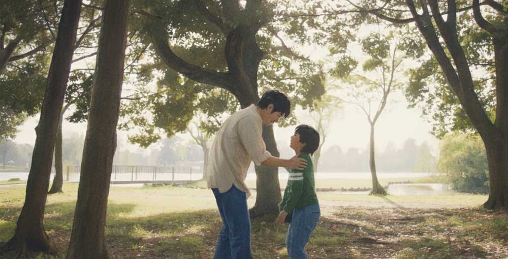 リブート　早瀬陸が拓海と再会した公園　イラスト