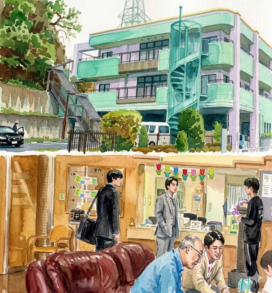九条の大罪　介護施設「輝興儀　輝幸」イラスト